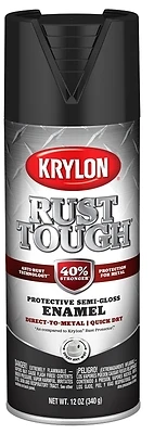 Rust Tough 12 Oz. Semi-gloss Alkyd Enamel Spray Paint - Black