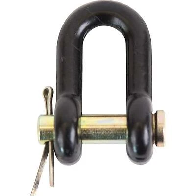 5/16 Inch Utility Clevis With Black Powder Coat Finish And Yellow Zinc Alloy Pin