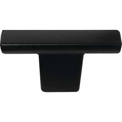 Cosmopolitan T-shaped 2 Inch Matte Black Cabinet Knob With Mounting Hardware