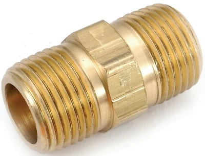 Anderson Metals Brass Hex Nipple, Lead Free, 3/4 In.