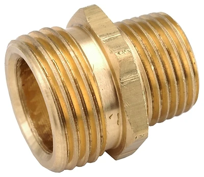 Anderson Metals 757478-1208 Garden Hose Adapter, Lead-Free Brass, 3/4 MGH x 1/2 MIP