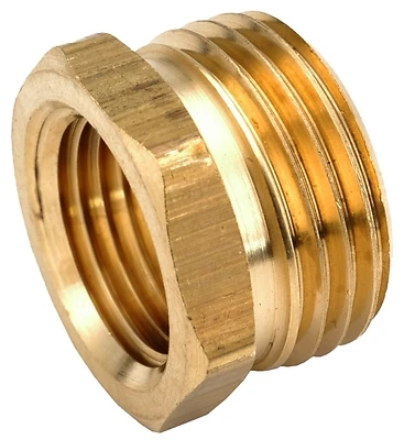 Anderson Metals 757480-1208 Garden Hose Adapter, Lead-Free Brass, 3/4 MGH x 1/2 FIP