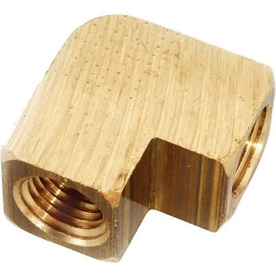 Pipe Fitting, 90-Degree Elbow, Lead Free Brass, 3/8 In. FPT