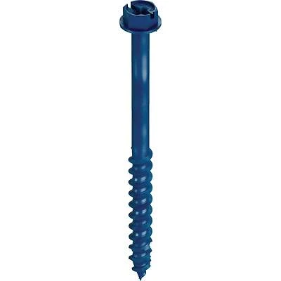 Titen Turbo 1/4 In. X 3-1/4 In. Hex-head Concrete And Masonry Screw, Blue