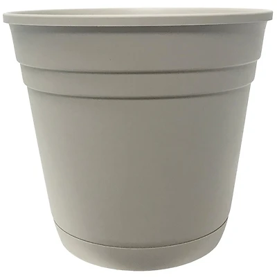 Southern Patio RN1608TA Riverland Planter With Saucer, Taupe, 16 In.