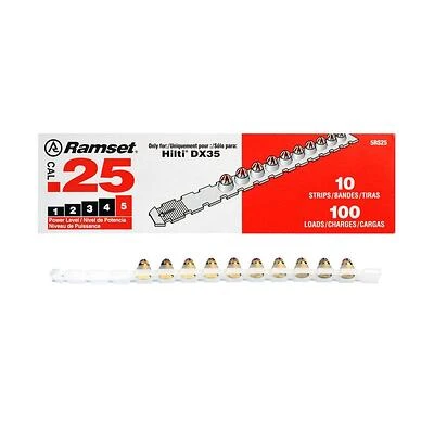 0.25 Caliber Red Loads (100 per Pack)
