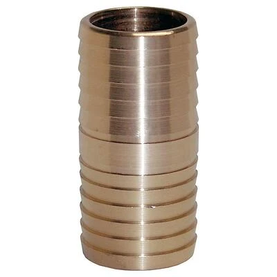 Pipe Fitting, Insert Coupling, Lead Free Yellow Brass, 3/4 In.