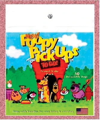 Poopy Pick Ups WHITE Dog Dog Waste Pick-Up Bags All Sizes Plastic