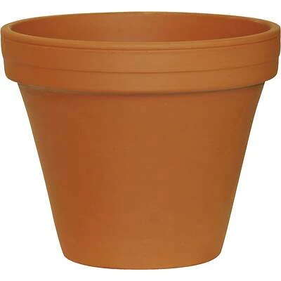 Ceramo S-6 Terracotta Clay Flower Pot, 6 In. Dia. X 5-1/4 In. H.