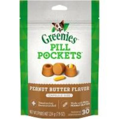 Pill Pocket Dog Treats, Capsule, Peanut Butter, 7.9 oz.