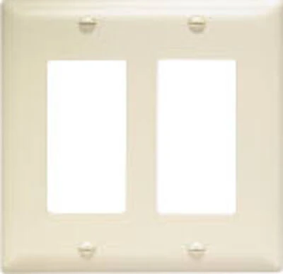 Pass & Seymour 2 Decorator Opening Nylon Wall Plate, Light Almond