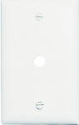 Pass & Seymour Wall Plate, 1-Gang, Telephone Hole, White