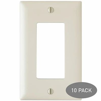 Pass & Seymour TradeMaster TP Series TP26LACP10 Wallplate, 4-11/16 in L, 15/16 in W, 1-Gang, Nylon, Light Almond, Matte