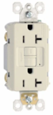 Pass & Seymour GFCI Outlet, Heavy Duty, 20A, Light Almond
