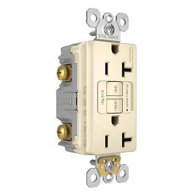 Pass & Seymour GFCI Receptacle, Duplex, 20A, Light Almond