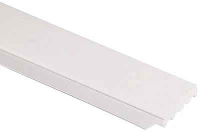 Garage Door Weatherstripping, White PVC, 2 In. x 7 Ft.