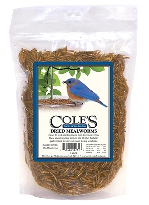 Cole's DRMW Dried Mealworms, 1/4-Lb. Bird Food