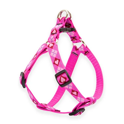 Step-In Dog Harness, Non-Restrictive, Puppy Love, 3/4 x 15 to 21-In.