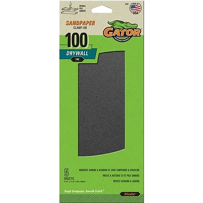 Gator SilicaCut 4487 Sanding Sheet, 11-1/4 in L, 4-1/4 in W, 100 Grit, Medium, Silicon Carbide Abrasive
