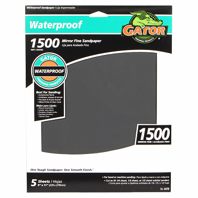 9" X 11" 1000 Grit Sandpaper - 5 Pack