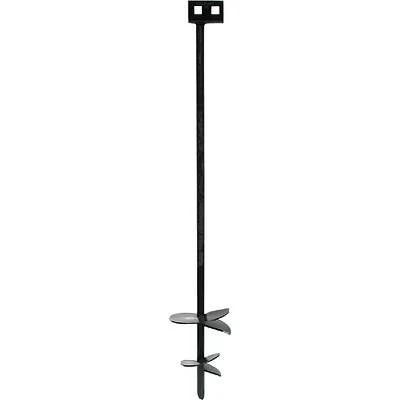 4 In./6 In. X 36 In. Black Iron Double Head Earth Anchor