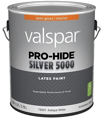 Pro-hide Silver 5000 Latex Semi-gloss Interior Wall Paint, Antique White, 1 Gallon