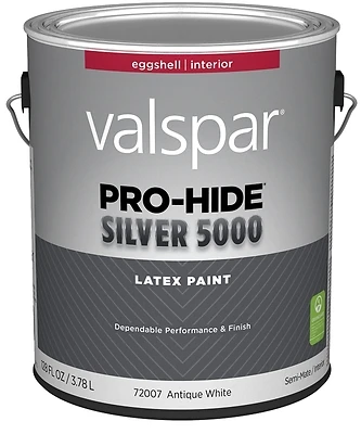 Pro-hide Silver 5000 Latex Eggshell Interior Wall Paint, Antique White, 1 Gallon