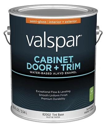 Cabinet, Door & Trim Waterborne Alkyd Semi-gloss Enamel, Tint Base, 1 Gallon