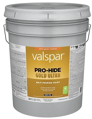 Pro Hide Gold Ultra Zero Voc Interior Semi-gloss Paint, Clear Base, 5 Gallon