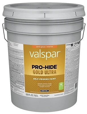 Pro-hide Gold Ultra Zero Voc Latex Semi-gloss Interior Wall Paint, Pastel Base, 5 Gallon