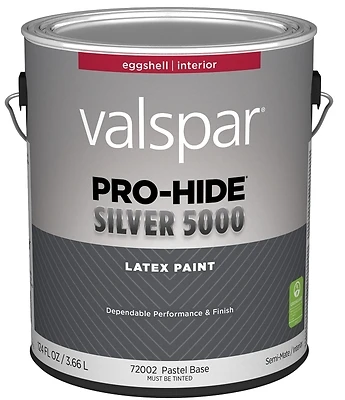 Pro-hide Silver 5000 Latex Eggshell Interior Wall Paint, Pastel Base, 1 Gallon