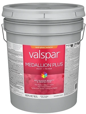 Premium Semi-gloss Exterior Paint & Primer, Tint Base, 5 Gallon
