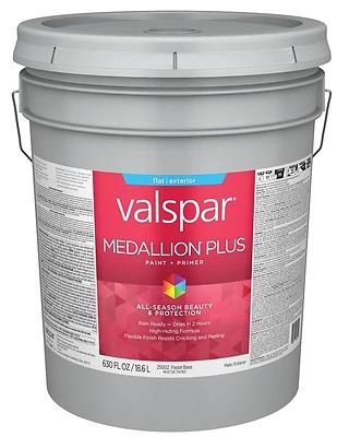 Medallion Plus Premium Flat Exterior Paint & Primer, Pastel Base, 5 Gallon