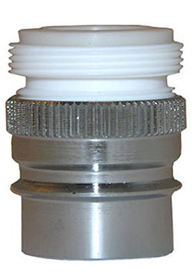 Dual Thread Short Snap Nipple with Aerator, Chrome, 15/16 MPT x 55/64 In. FPT x 27 Thread