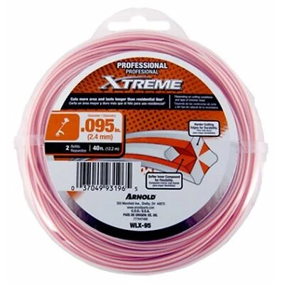 String Grass Trimmer Line, Best, Red, .095 In. Dia. x 40 Ft., 2 Refills