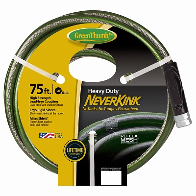 NeverKink Garden Hose, Heavy-Duty, 5/8 In. x 75 Ft.