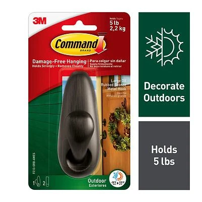 Metal Classic Hooks, Oil-Rubbed Bronze, Large
