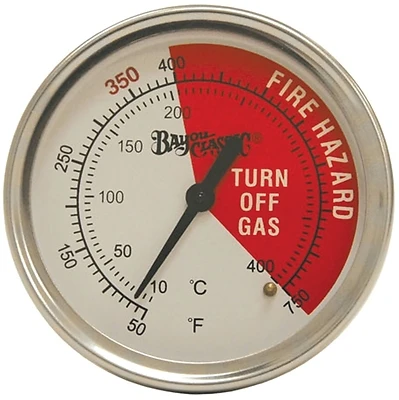 Analog Stainless Steel Fryer Thermometer, 50 To 750 Degrees Fahrenheit