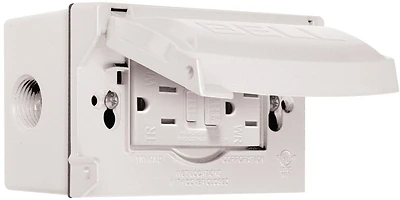 Ground Fault Circuit Interrupter Outlet Kit, White, 15A, 125 Volt