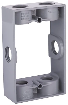 Bell 5400-5 Weatherproof Outdoor Box Extension Adapter, Die-Cast Aluminum, 6-Outlet