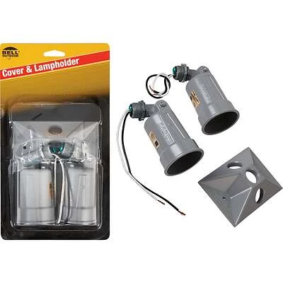 Hubbell 5621-5 Weatherproof Lamp Holder, 120V, 75-150W, Gray