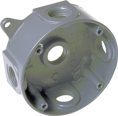Bell 5361-5 Weatherproof Outlet Box, 4-Inch, 5-Outlet, Aluminum