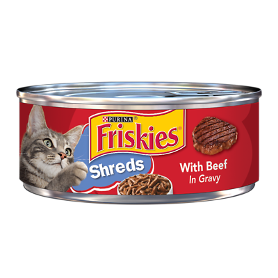 Purina Friskies 10365 Wet Cat Food, Beef Dinner, 5.5 oz Can