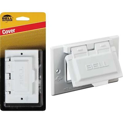 Hubbell Bell 5101-6 Single Gang GFCI Weatherproof Cover, White