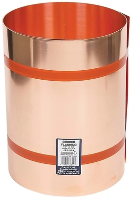 Copper Flashing, 20 In. x 10 Ft., 16 oz.