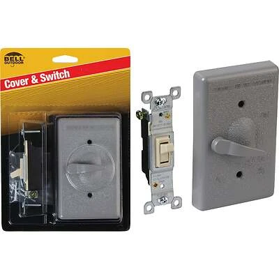 Bell 5121-5 Weatherproof Toggle Switch Cover, Vertical Mount, Gray