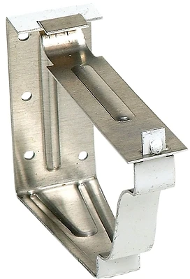 Snap Lok Fascia Bracket, White Aluminum, 5 In., 2-Pc.