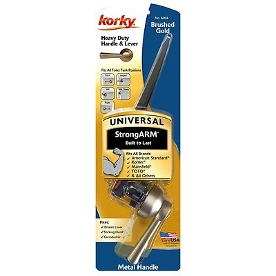 Korky 6094BP StrongARM Toilet Flush Handle, Brushed Gold
