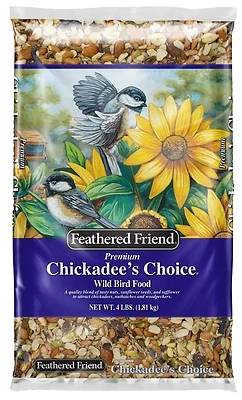 Feathered Friend Chickadee's Choice Wild Bird Food, Premium, 4 Lb Bag
