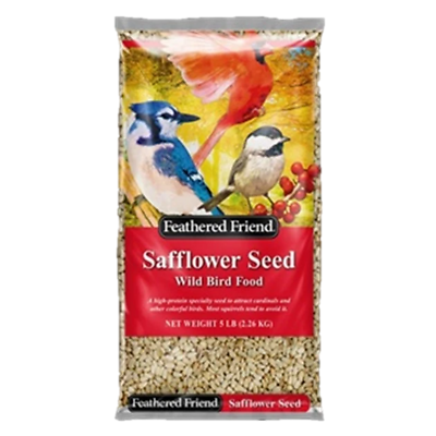 Feathered Friend Safflower Wild Bird Food, 5 Lb. Bag